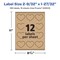 Avery Kraft Brown Heart Labels with Sure Feed, 2-9/32" x 1-27/32"